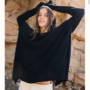 Free People Rosa turtleneck, black, size M NWT